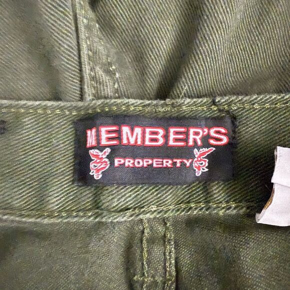 Member's Property Men's W46 x L33 Dark Green Relaxed Baggy Denim Jeans Y2K - Picture 4 of 6